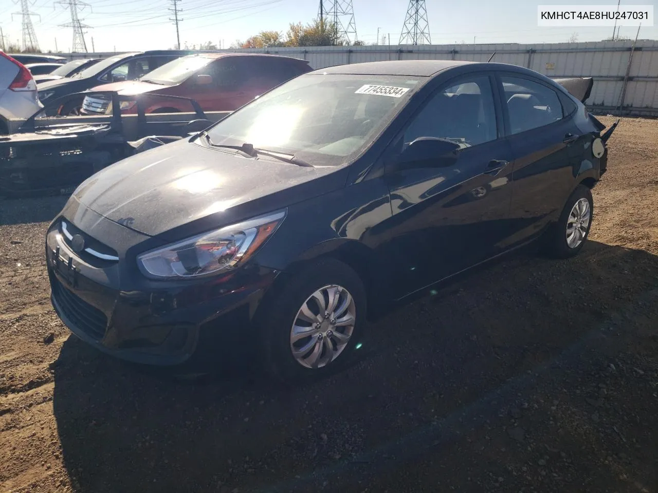 2017 Hyundai Accent Se VIN: KMHCT4AE8HU247031 Lot: 77455334