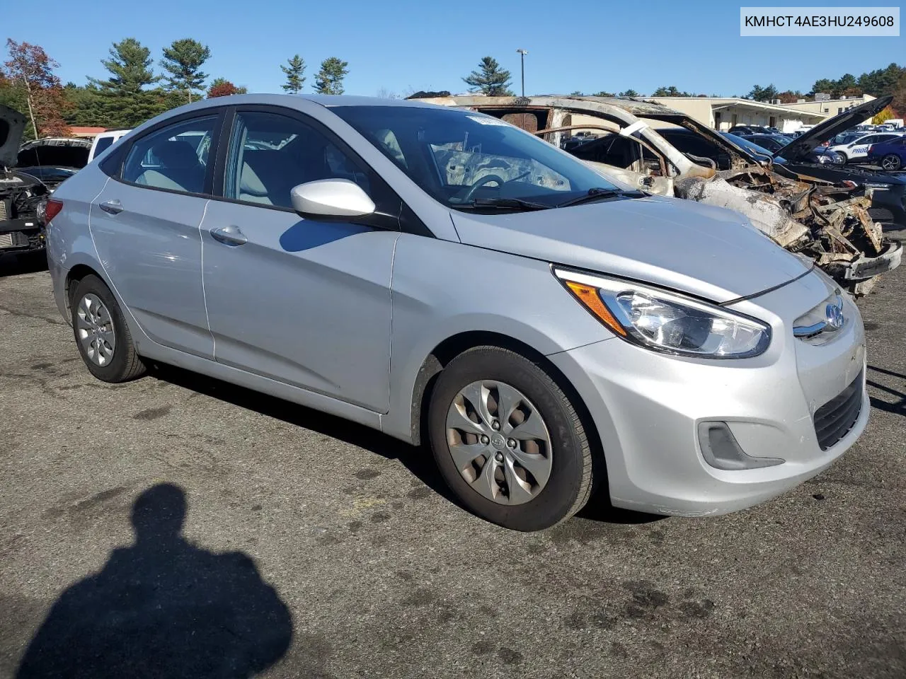 2017 Hyundai Accent Se VIN: KMHCT4AE3HU249608 Lot: 77677174