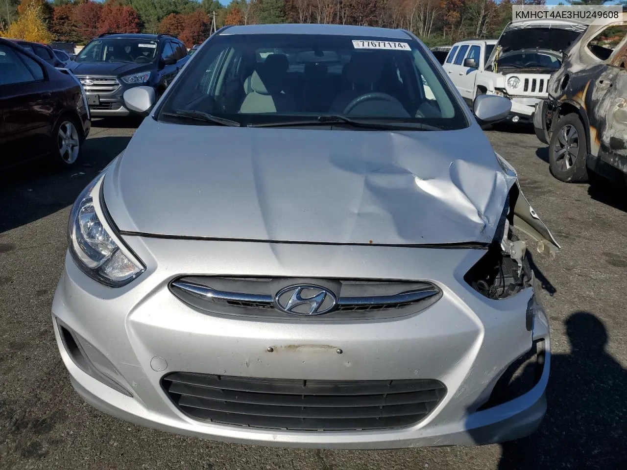 2017 Hyundai Accent Se VIN: KMHCT4AE3HU249608 Lot: 77677174