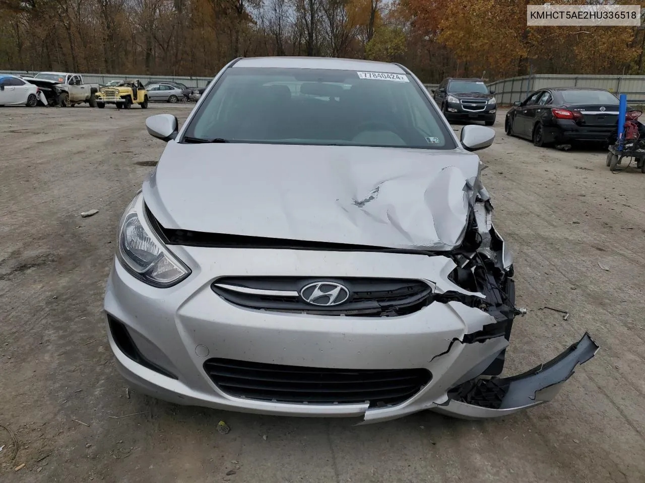 2017 Hyundai Accent Se VIN: KMHCT5AE2HU336518 Lot: 77840424