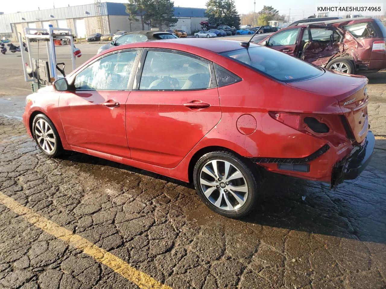 2017 Hyundai Accent Se VIN: KMHCT4AE5HU374965 Lot: 77876864