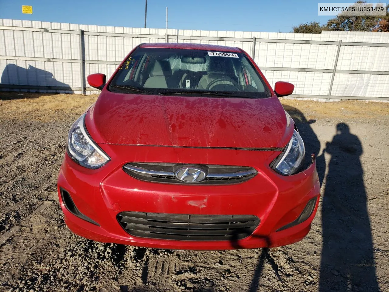 KMHCT5AE5HU351479 2017 Hyundai Accent Se