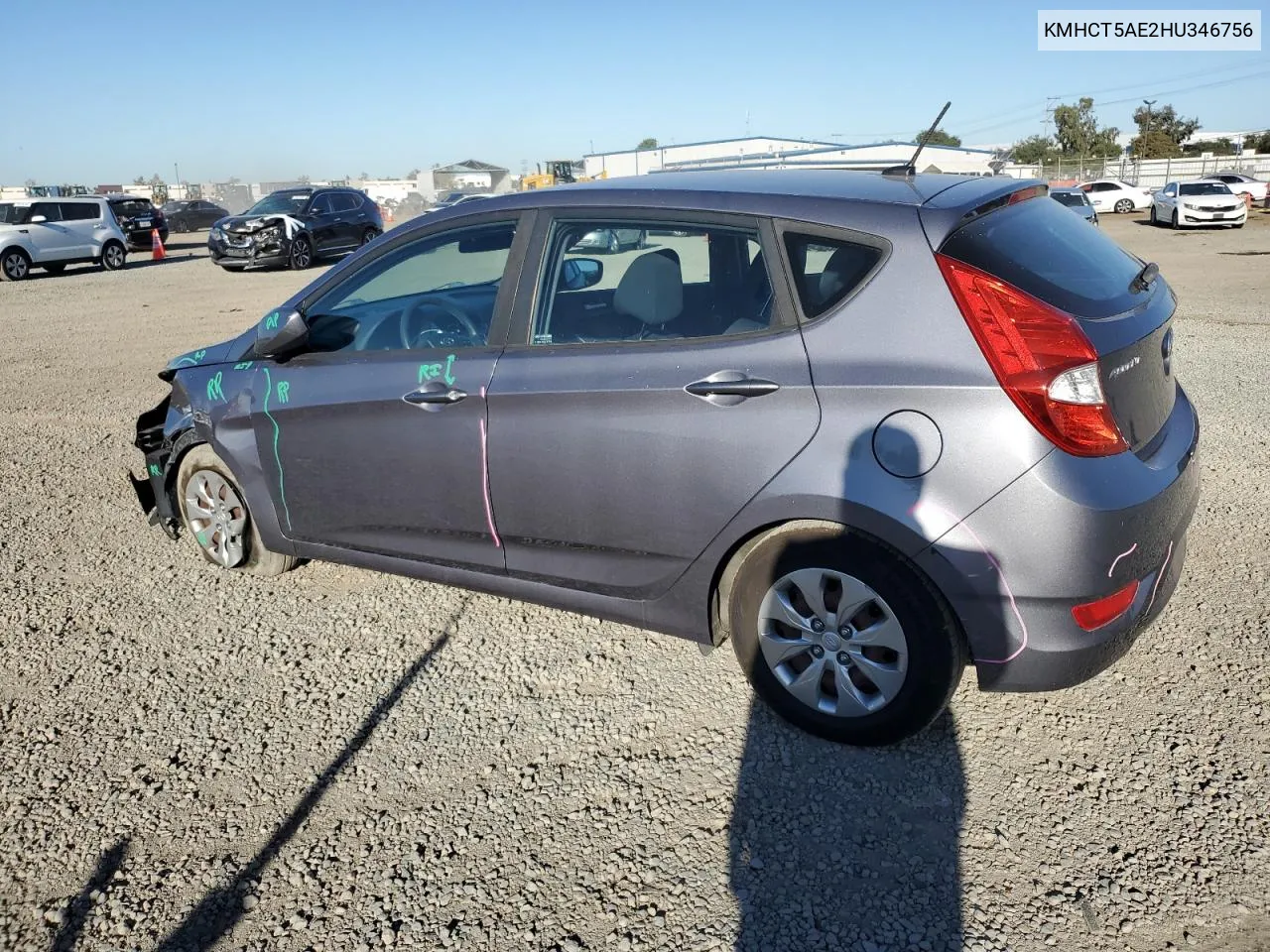 2017 Hyundai Accent Se VIN: KMHCT5AE2HU346756 Lot: 79117884