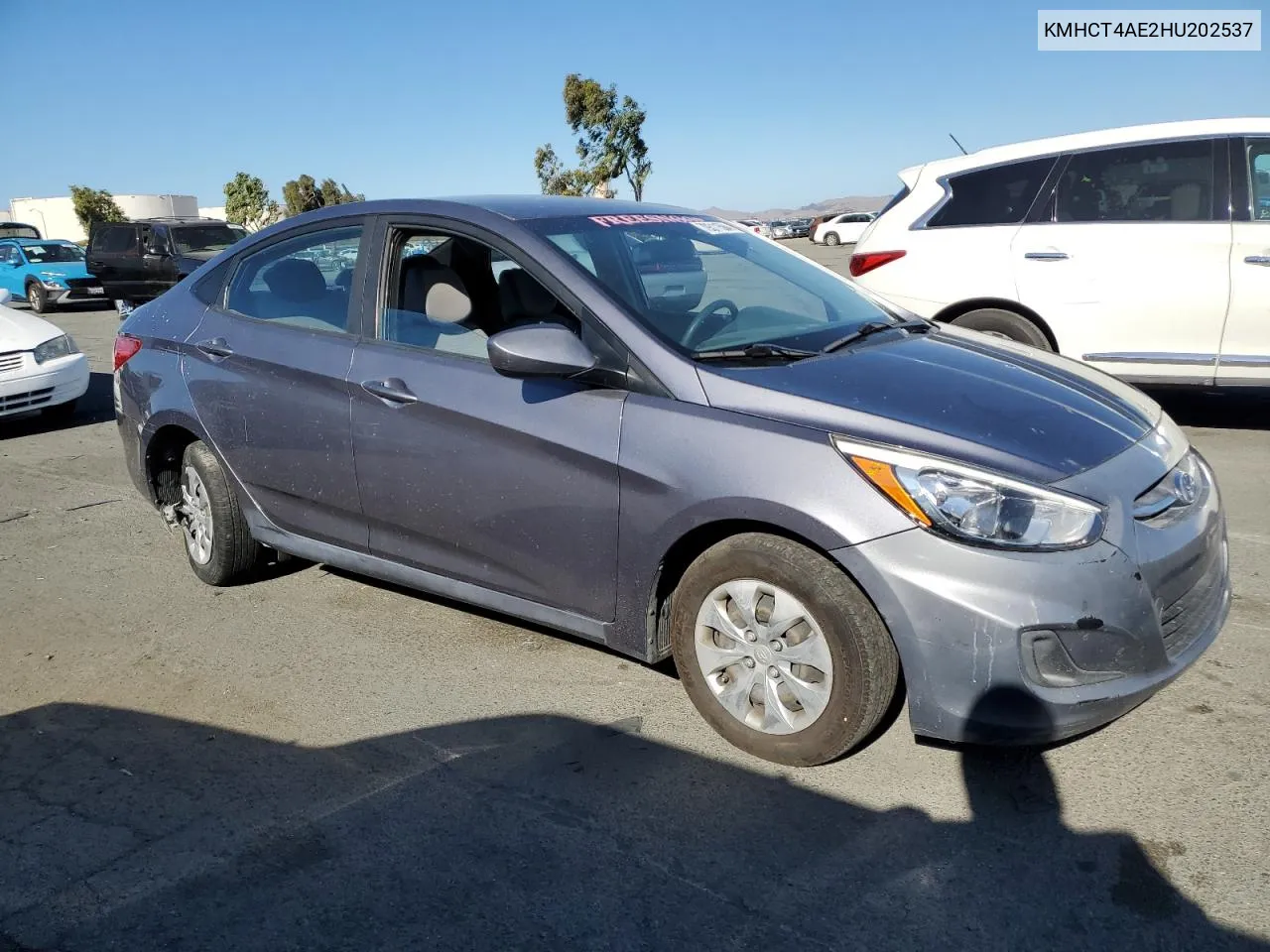 2017 Hyundai Accent Se VIN: KMHCT4AE2HU202537 Lot: 79311584