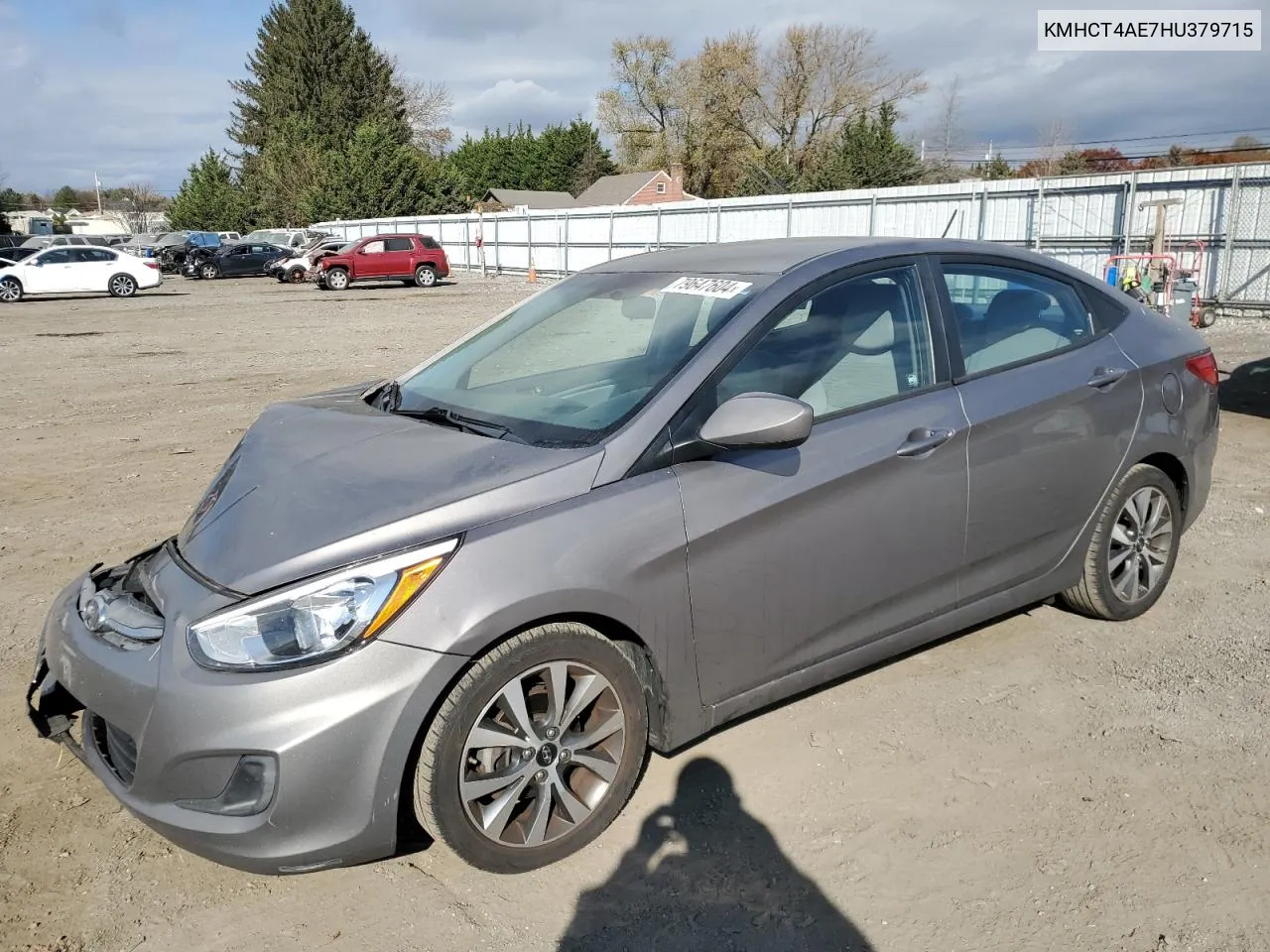 2017 Hyundai Accent Se VIN: KMHCT4AE7HU379715 Lot: 79647604