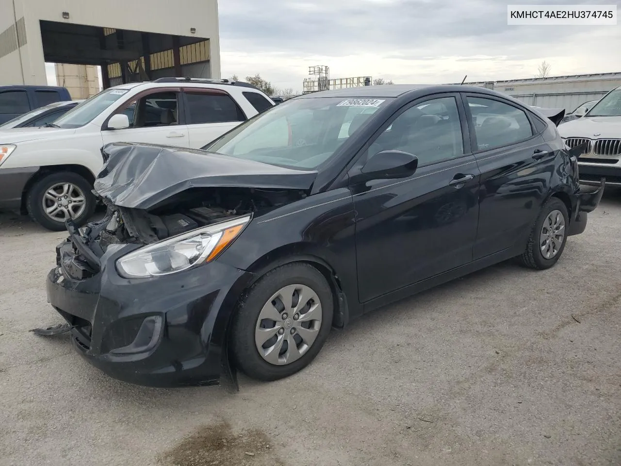 2017 Hyundai Accent Se VIN: KMHCT4AE2HU374745 Lot: 79862024