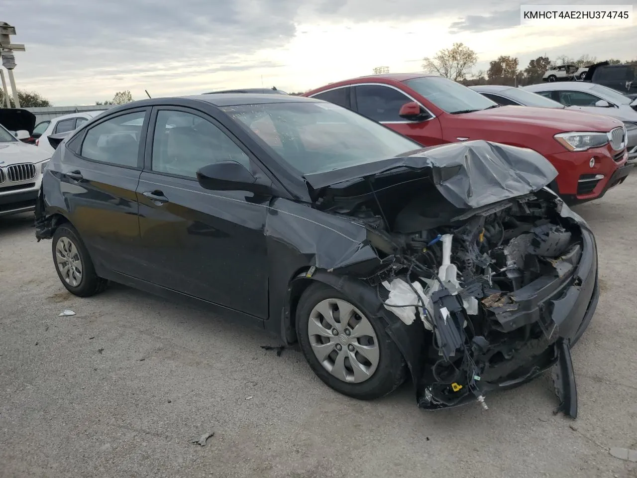 2017 Hyundai Accent Se VIN: KMHCT4AE2HU374745 Lot: 79862024