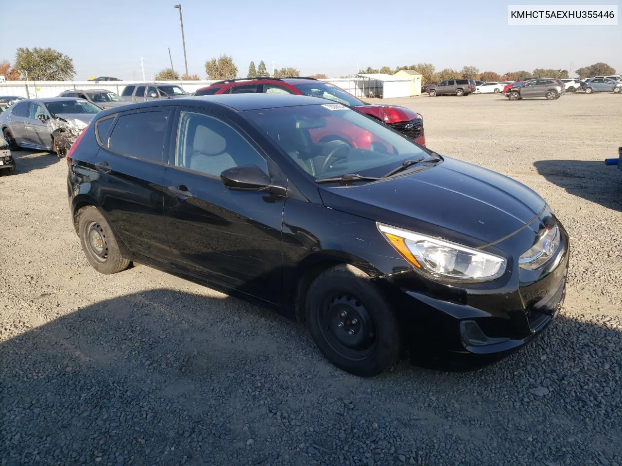 2017 Hyundai Accent Se VIN: KMHCT5AEXHU355446 Lot: 79908054