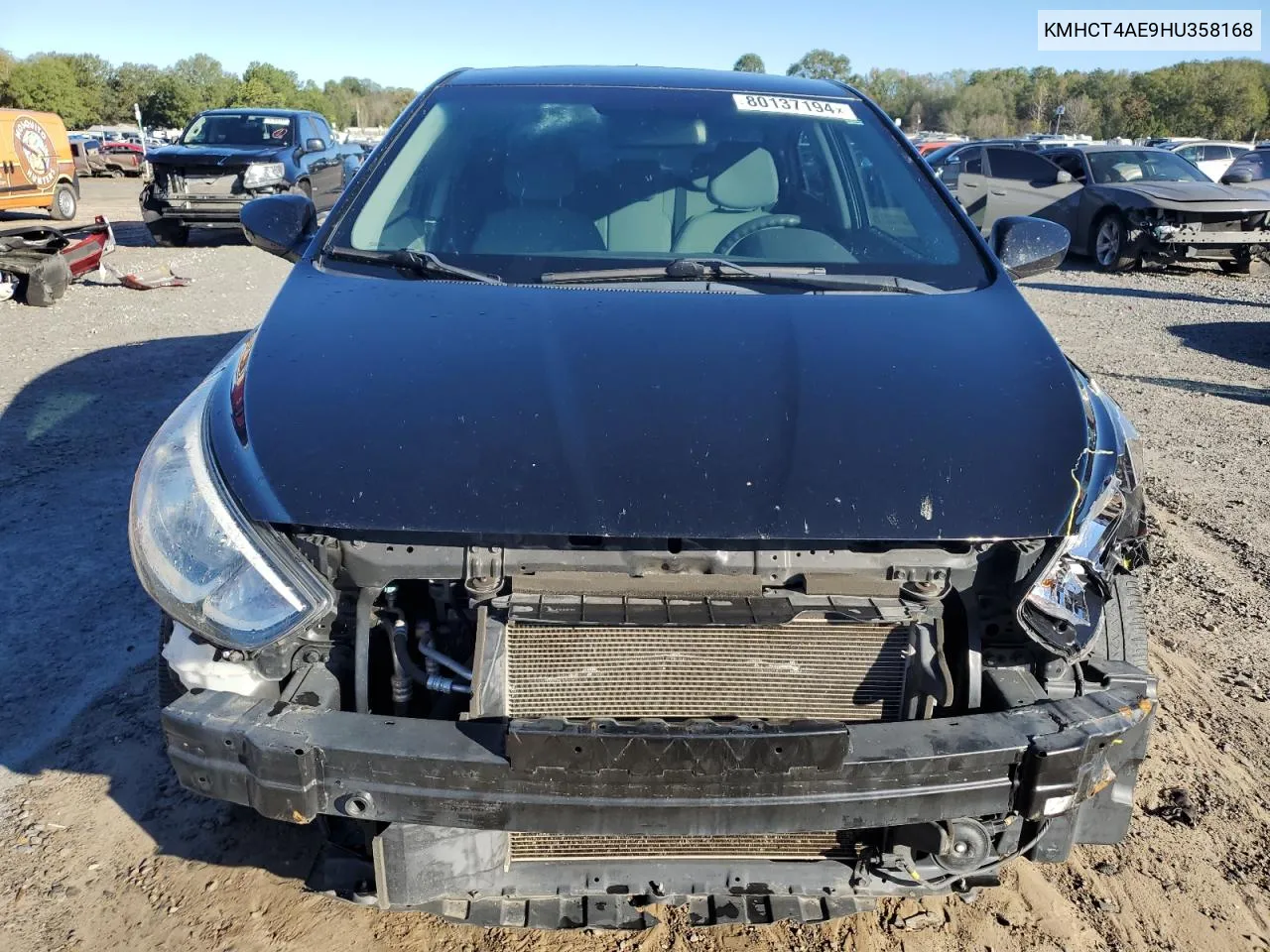 2017 Hyundai Accent Se VIN: KMHCT4AE9HU358168 Lot: 80137194