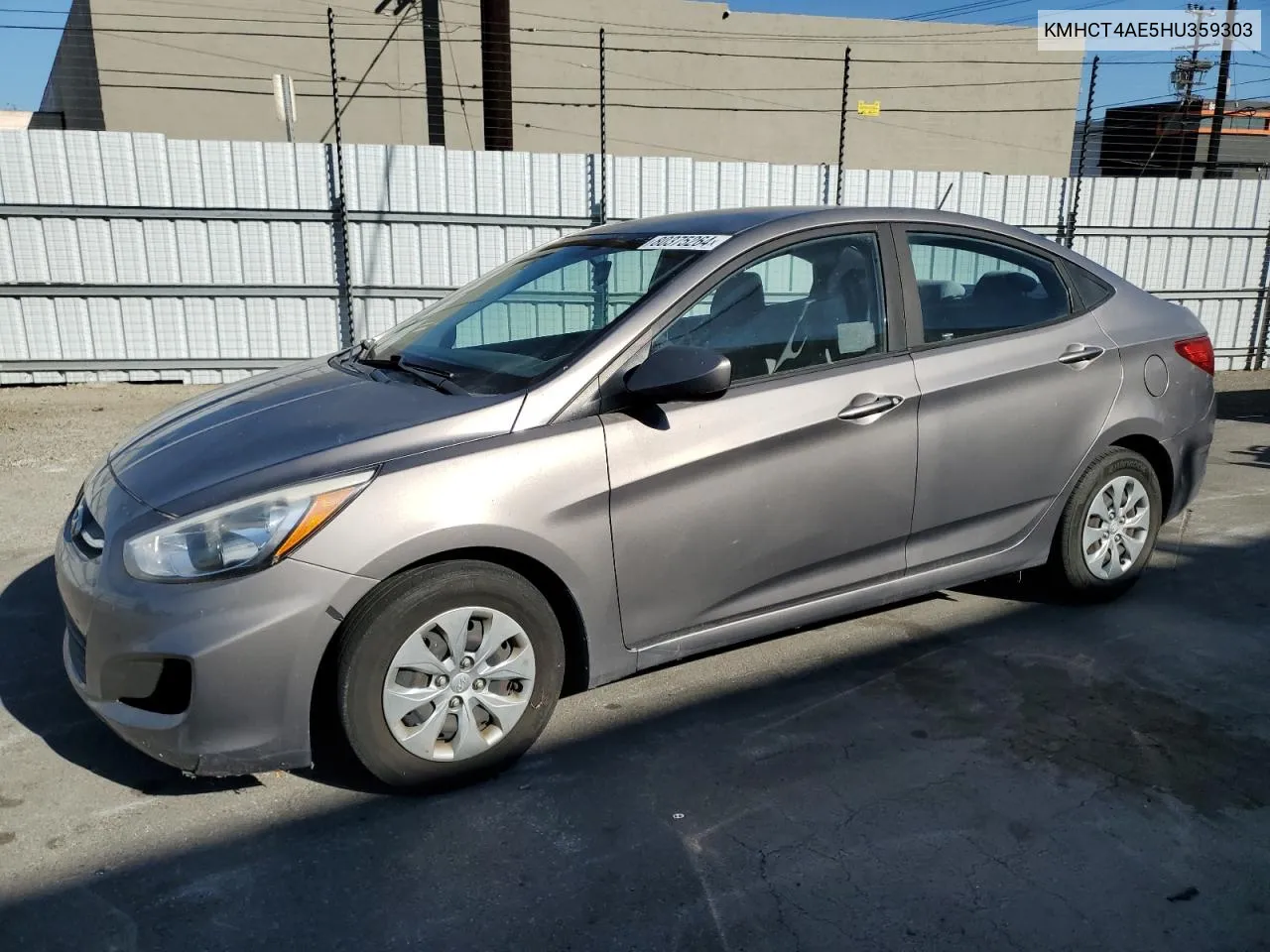 2017 Hyundai Accent Se VIN: KMHCT4AE5HU359303 Lot: 80375264