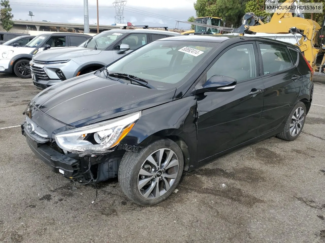 2017 Hyundai Accent Sport VIN: KMHCU5AE7HU353618 Lot: 80892414