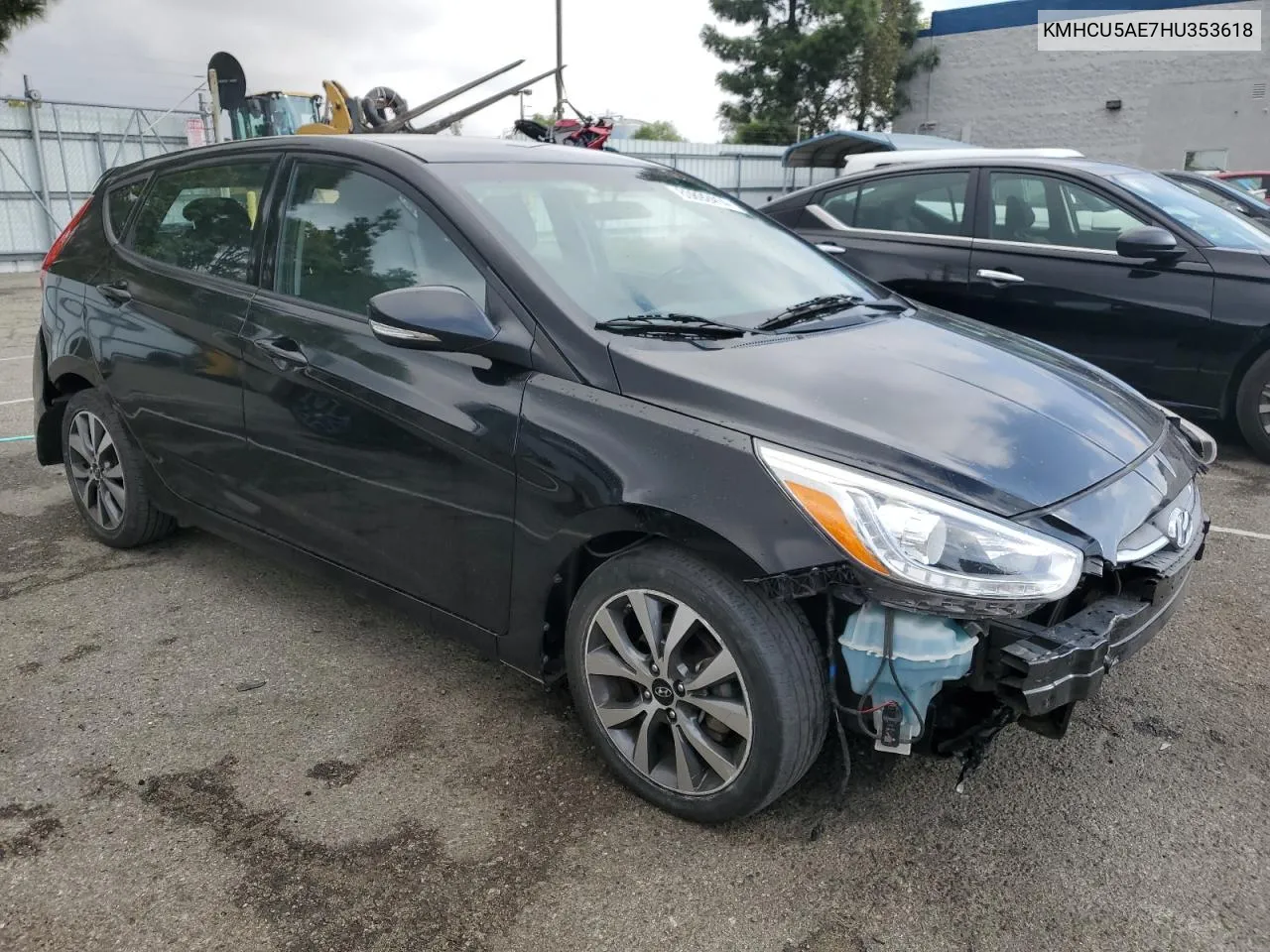 2017 Hyundai Accent Sport VIN: KMHCU5AE7HU353618 Lot: 80892414