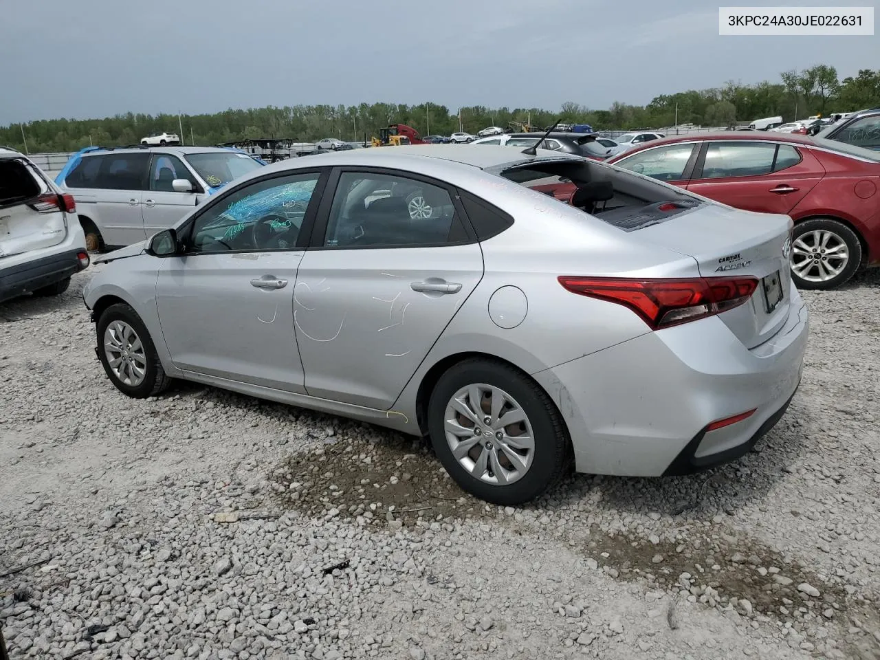 2018 Hyundai Accent Se VIN: 3KPC24A30JE022631 Lot: 51196004