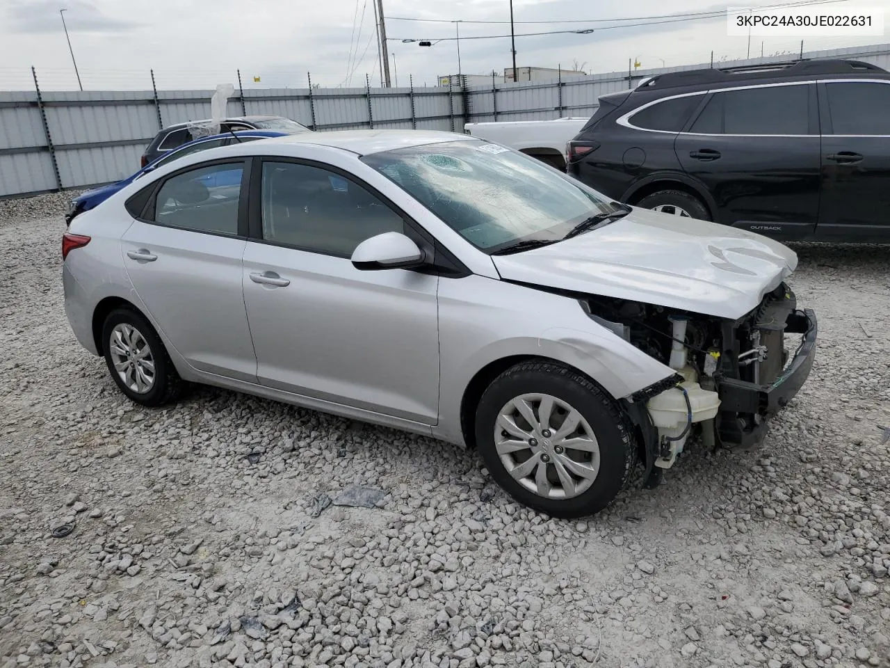 2018 Hyundai Accent Se VIN: 3KPC24A30JE022631 Lot: 51196004