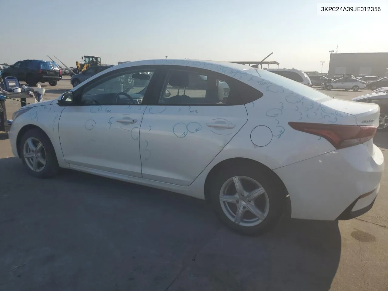 2018 Hyundai Accent Se VIN: 3KPC24A39JE012356 Lot: 61950694