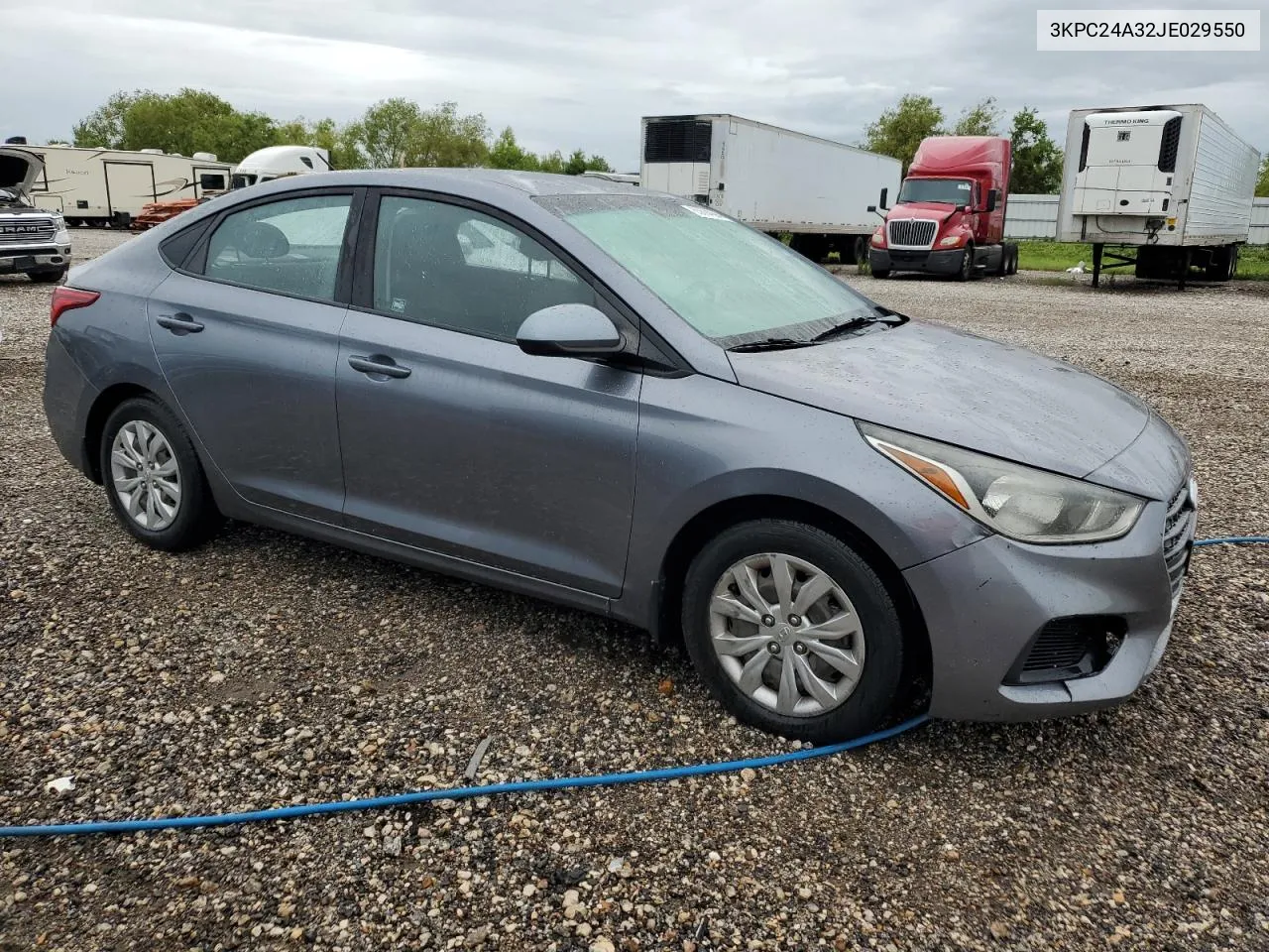 2018 Hyundai Accent Se VIN: 3KPC24A32JE029550 Lot: 63694994