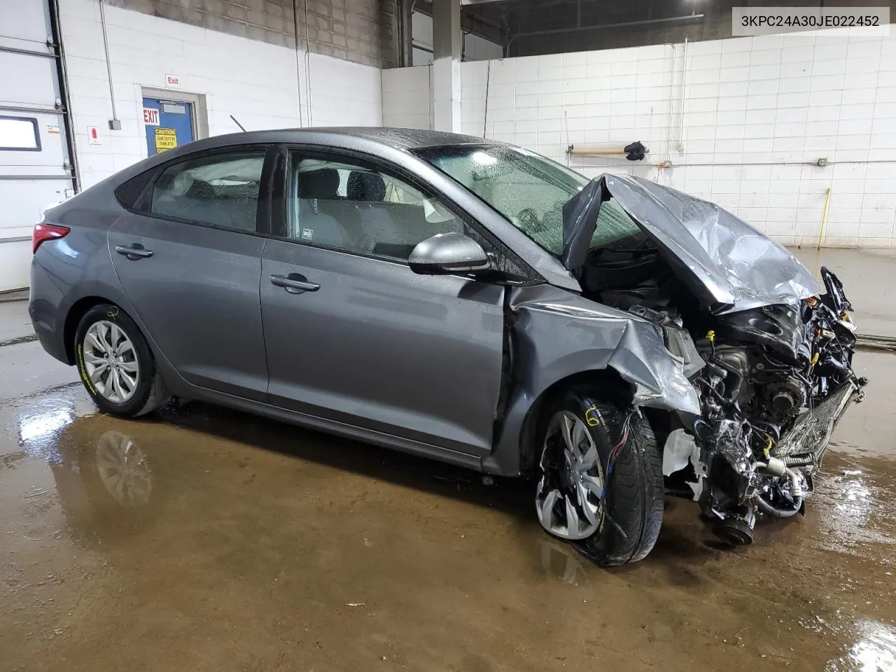 2018 Hyundai Accent Se VIN: 3KPC24A30JE022452 Lot: 71826674