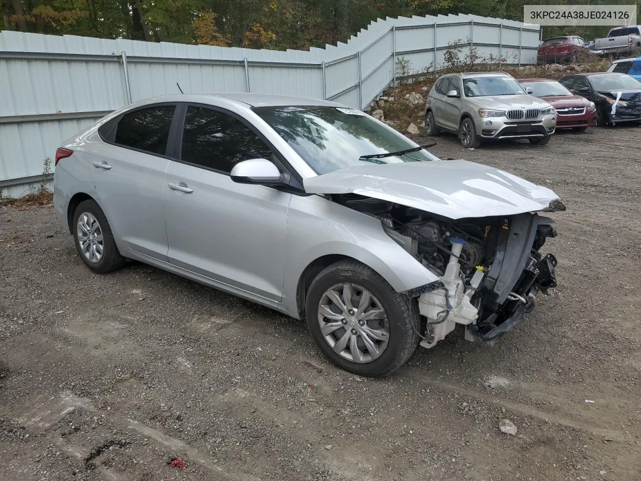 2018 Hyundai Accent Se VIN: 3KPC24A38JE024126 Lot: 72128844