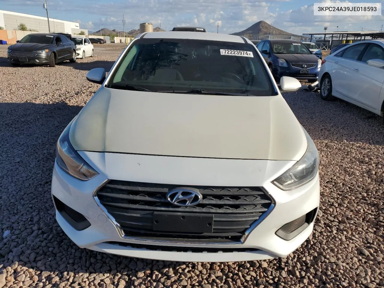 2018 Hyundai Accent Se VIN: 3KPC24A39JE018593 Lot: 72223974