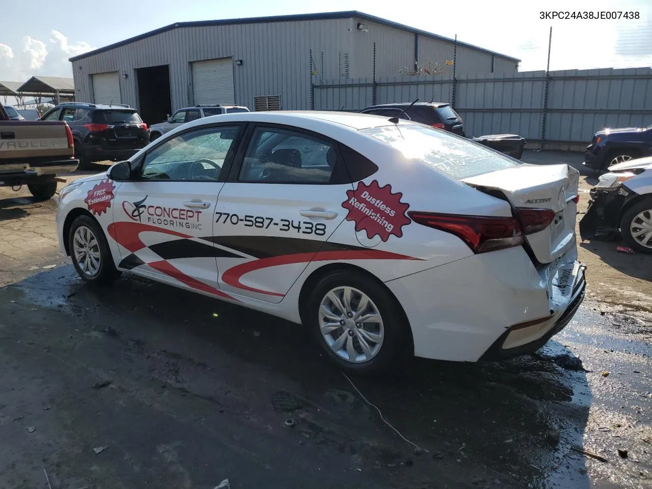 2018 Hyundai Accent Se VIN: 3KPC24A38JE007438 Lot: 72289134