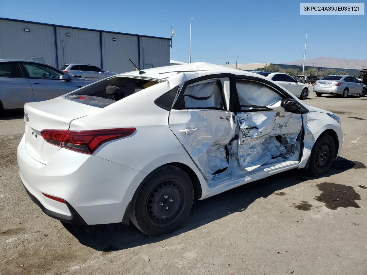 2018 Hyundai Accent Se VIN: 3KPC24A39JE035121 Lot: 72989724