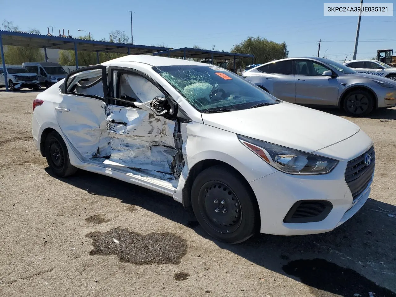 2018 Hyundai Accent Se VIN: 3KPC24A39JE035121 Lot: 72989724