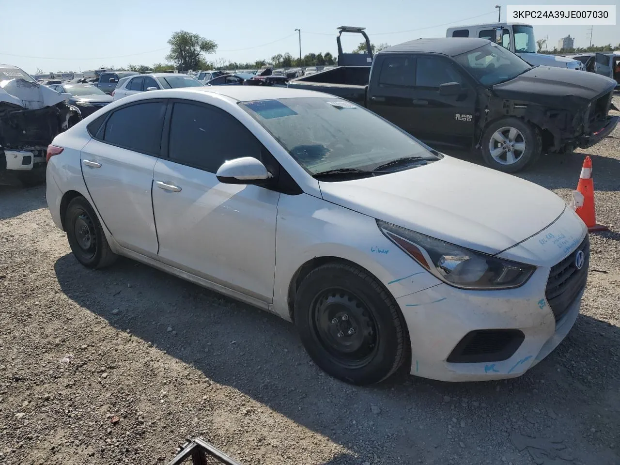 2018 Hyundai Accent Se VIN: 3KPC24A39JE007030 Lot: 73013994