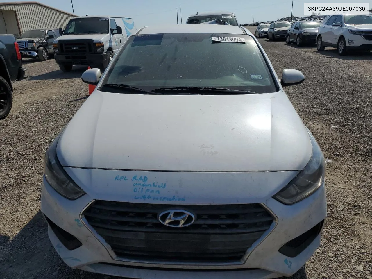 2018 Hyundai Accent Se VIN: 3KPC24A39JE007030 Lot: 73013994