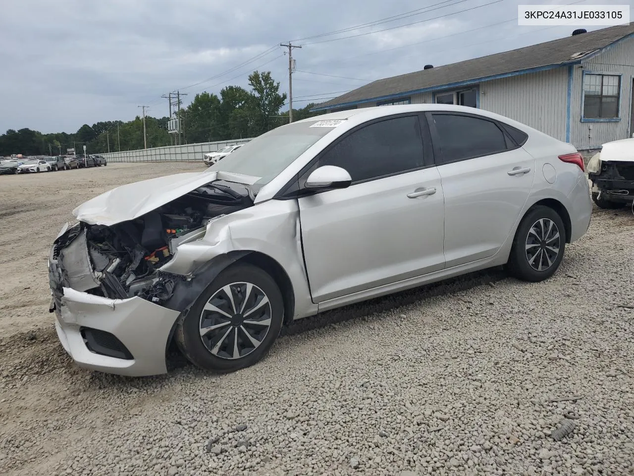 2018 Hyundai Accent Se VIN: 3KPC24A31JE033105 Lot: 73231724