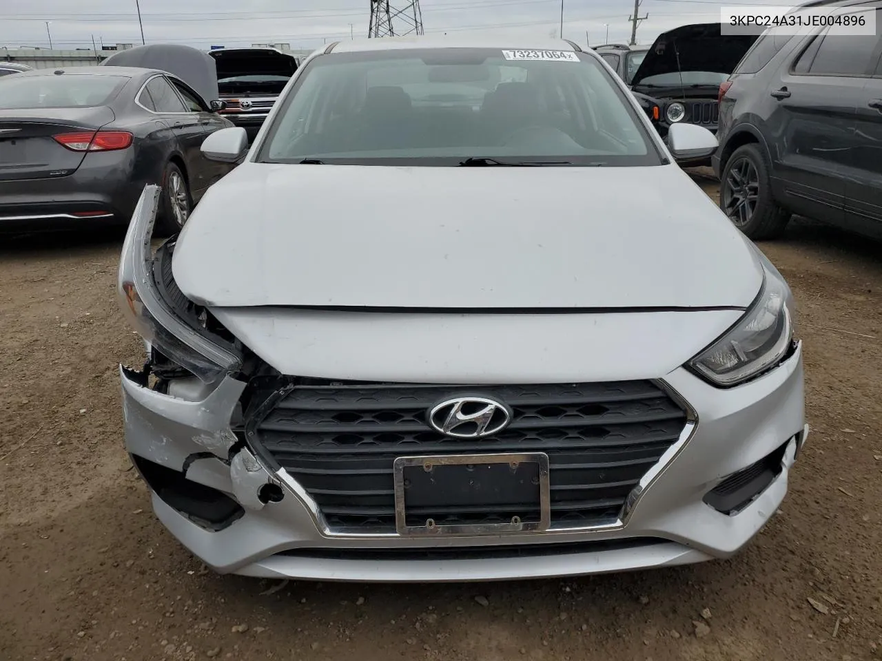 2018 Hyundai Accent Se VIN: 3KPC24A31JE004896 Lot: 73237064