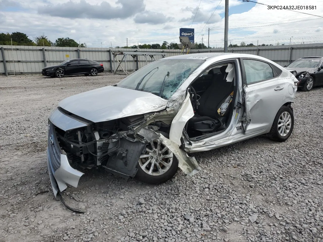 2018 Hyundai Accent Se VIN: 3KPC24A32JE018581 Lot: 73327424