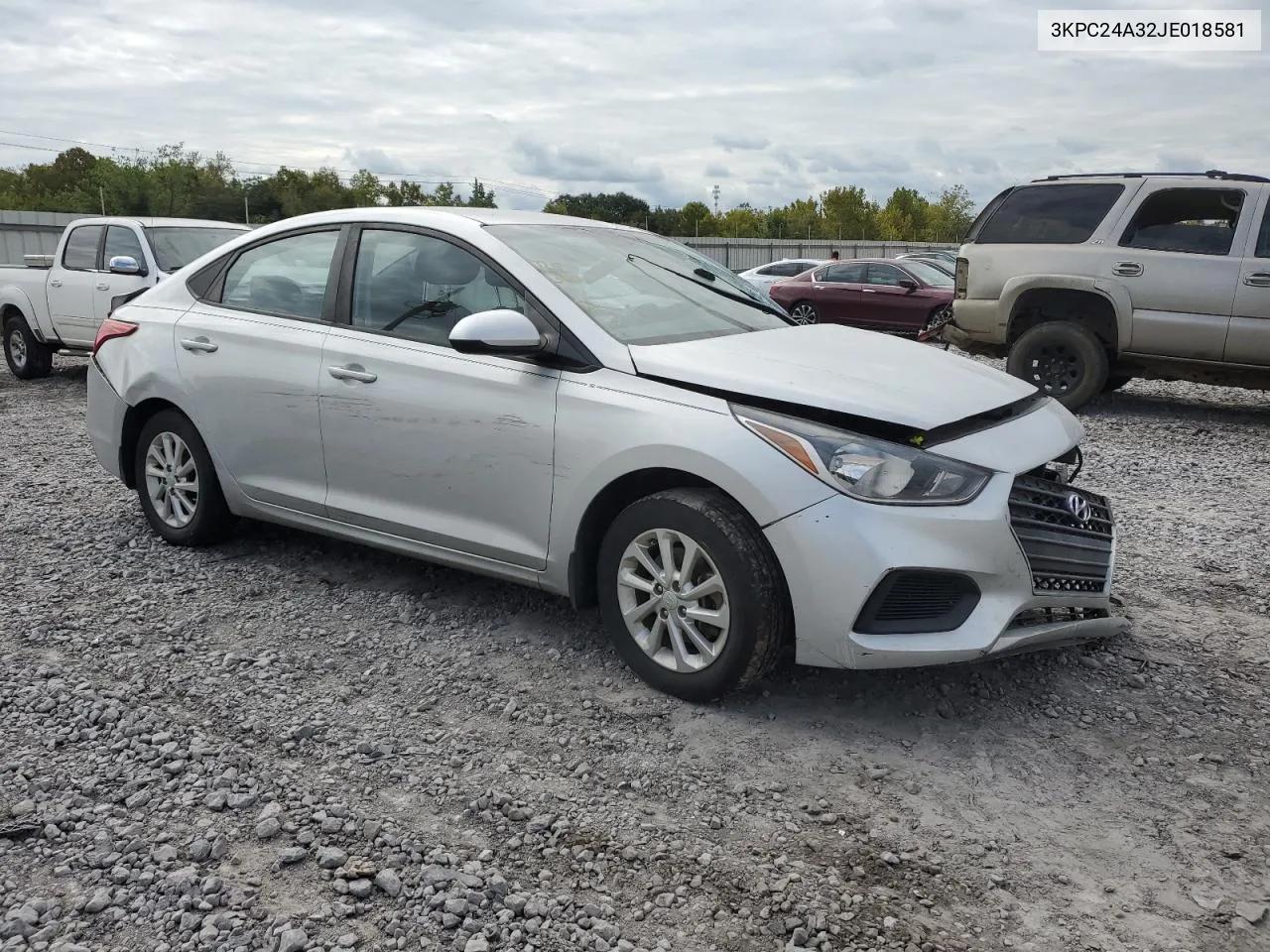 2018 Hyundai Accent Se VIN: 3KPC24A32JE018581 Lot: 73327424