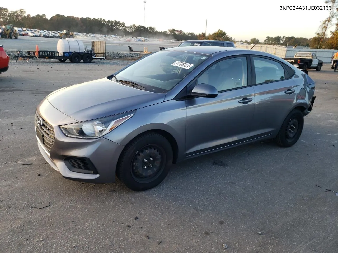 2018 Hyundai Accent Se VIN: 3KPC24A31JE032133 Lot: 74708954