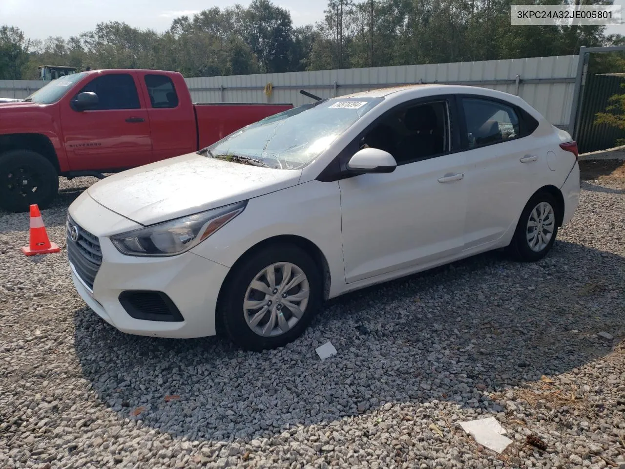 2018 Hyundai Accent Se VIN: 3KPC24A32JE005801 Lot: 74978394