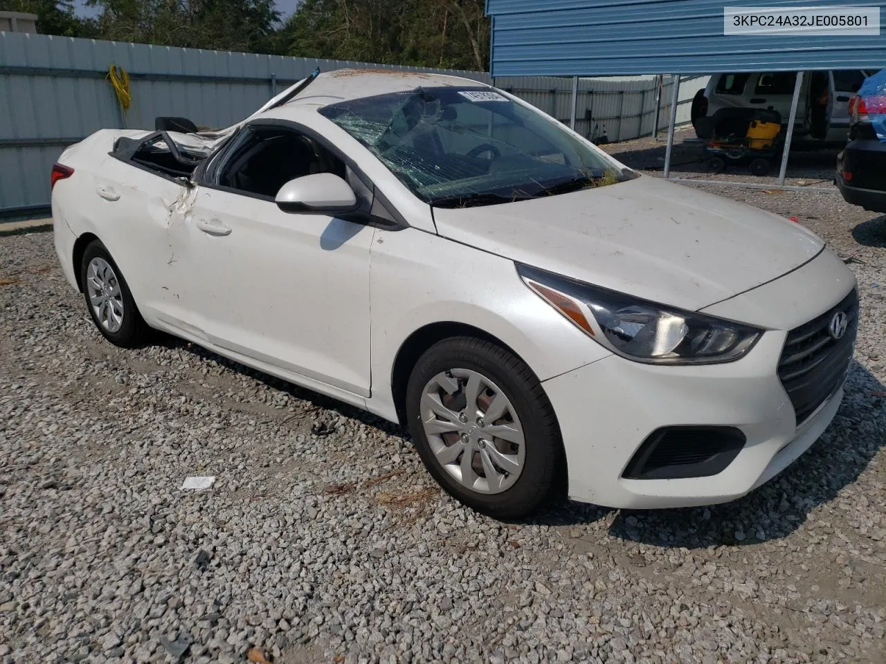 2018 Hyundai Accent Se VIN: 3KPC24A32JE005801 Lot: 74978394