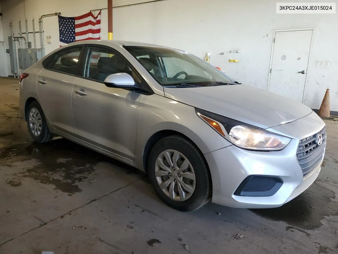 2018 Hyundai Accent Se VIN: 3KPC24A3XJE015024 Lot: 75724674