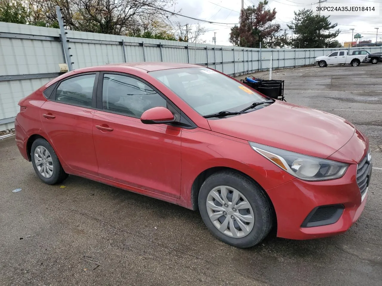 2018 Hyundai Accent Se VIN: 3KPC24A35JE018414 Lot: 76175764