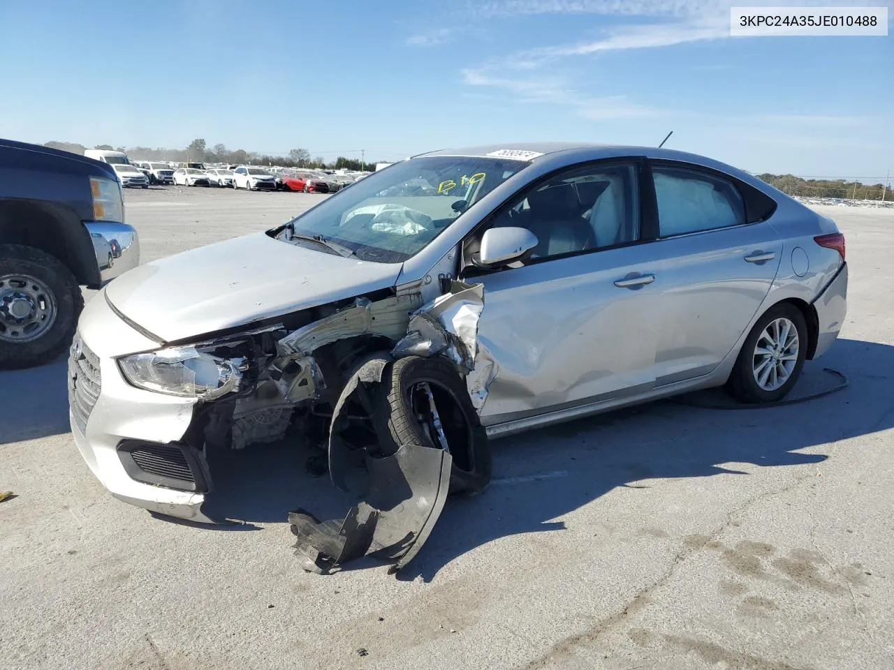 2018 Hyundai Accent Se VIN: 3KPC24A35JE010488 Lot: 76393974