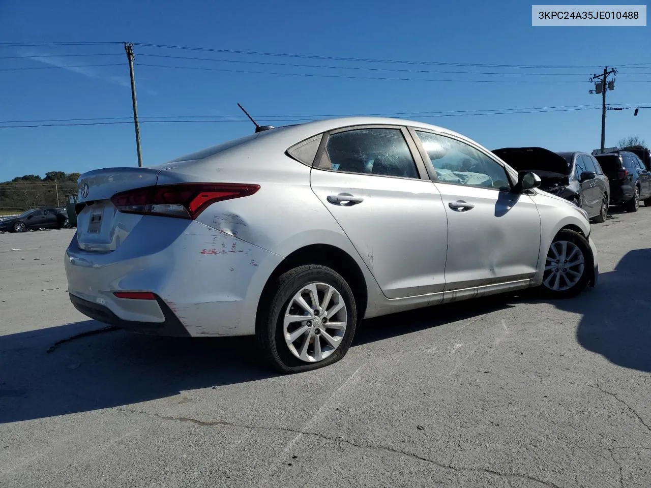 2018 Hyundai Accent Se VIN: 3KPC24A35JE010488 Lot: 76393974