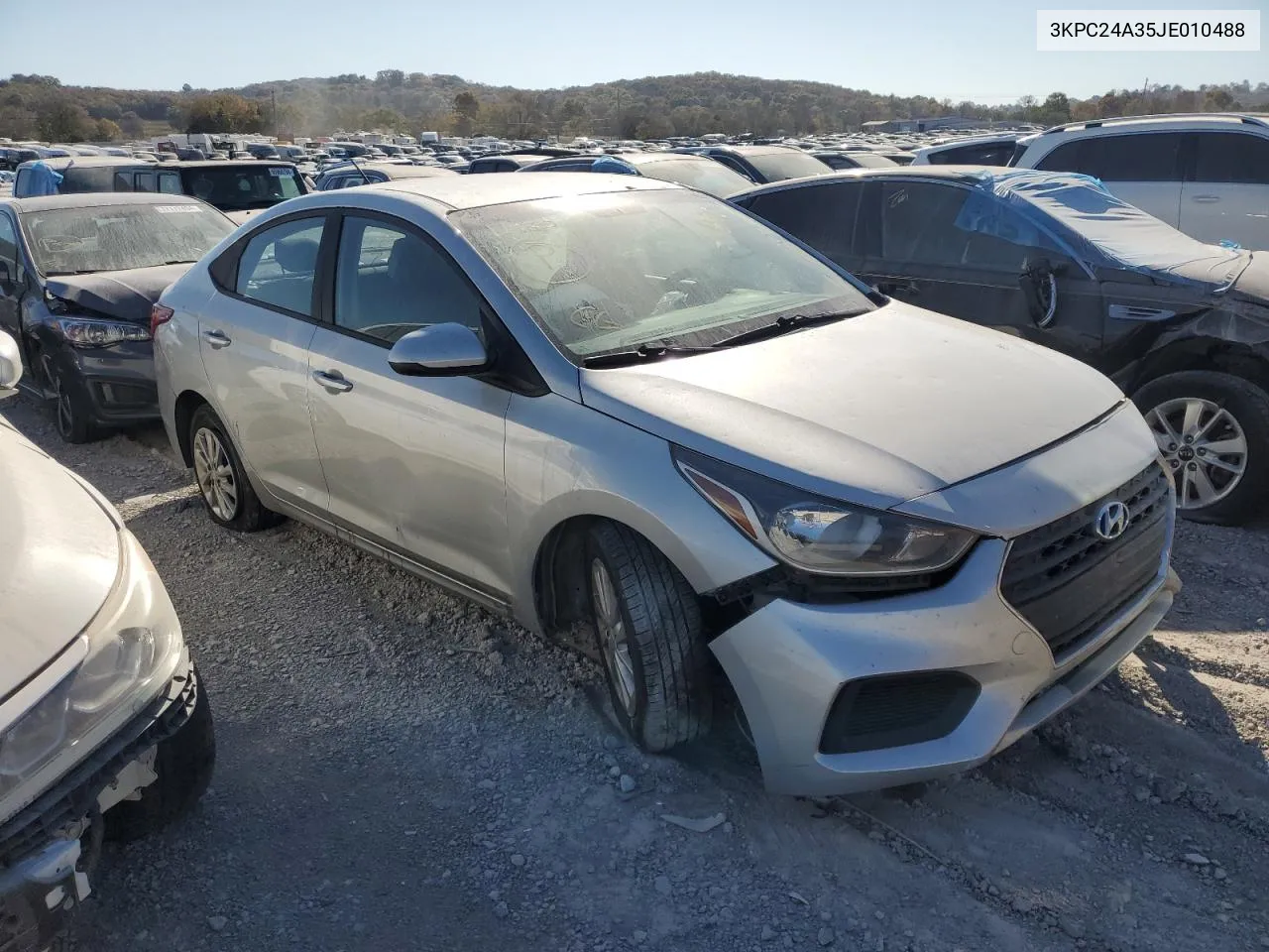 2018 Hyundai Accent Se VIN: 3KPC24A35JE010488 Lot: 76393974