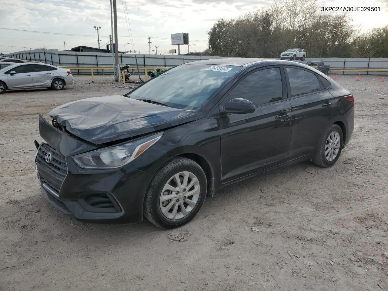 2018 Hyundai Accent Se VIN: 3KPC24A30JE029501 Lot: 76478464