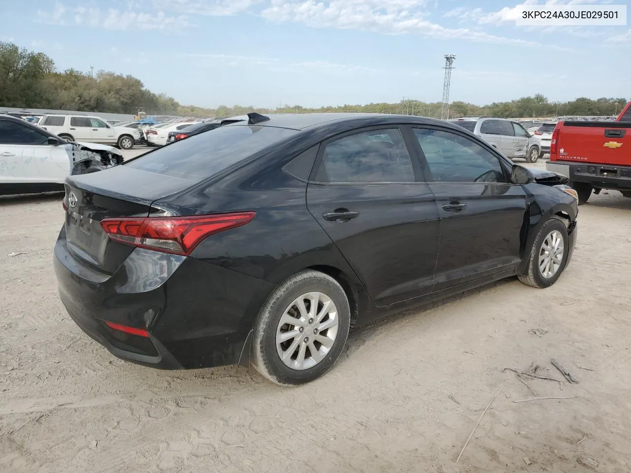 2018 Hyundai Accent Se VIN: 3KPC24A30JE029501 Lot: 76478464