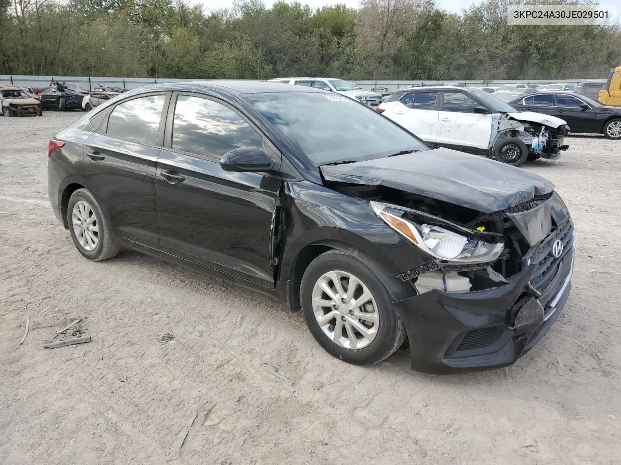 2018 Hyundai Accent Se VIN: 3KPC24A30JE029501 Lot: 76478464