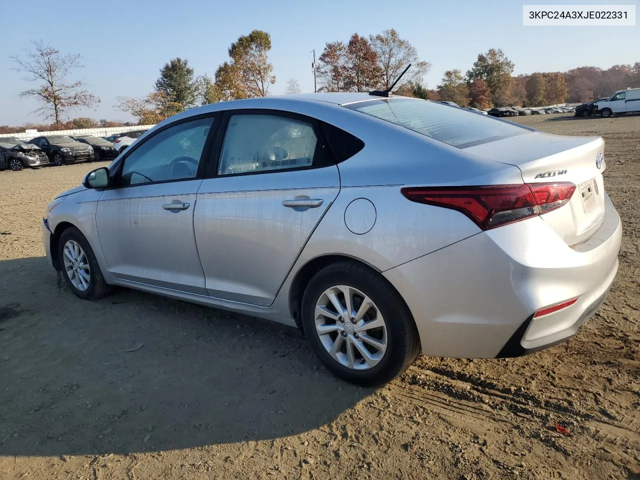 2018 Hyundai Accent Se VIN: 3KPC24A3XJE022331 Lot: 78151394