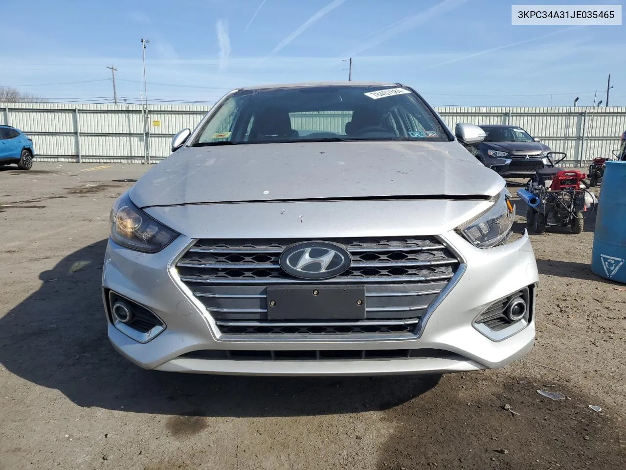 2018 Hyundai Accent Limited VIN: 3KPC34A31JE035465 Lot: 78407684