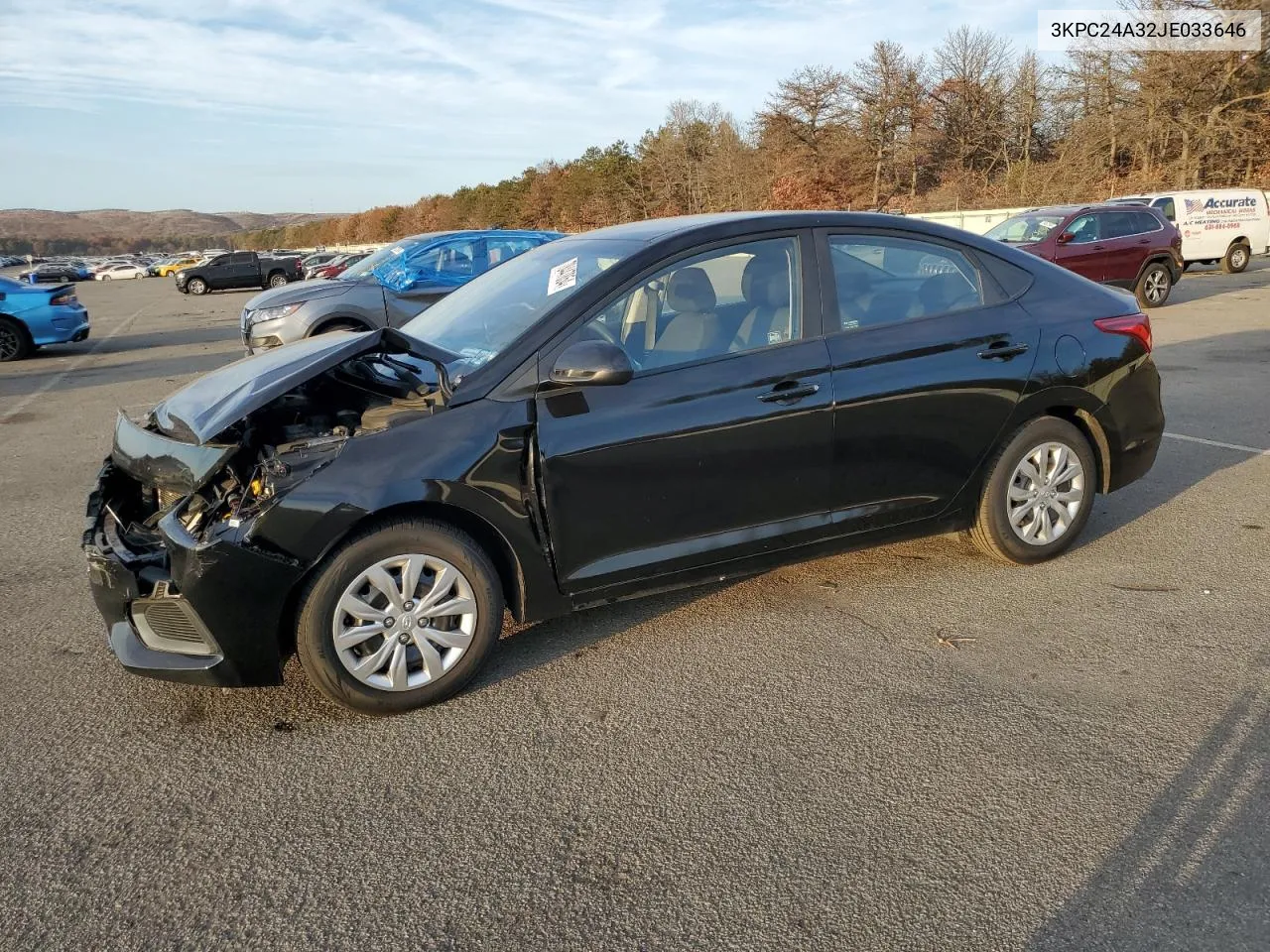 2018 Hyundai Accent Se VIN: 3KPC24A32JE033646 Lot: 78447854