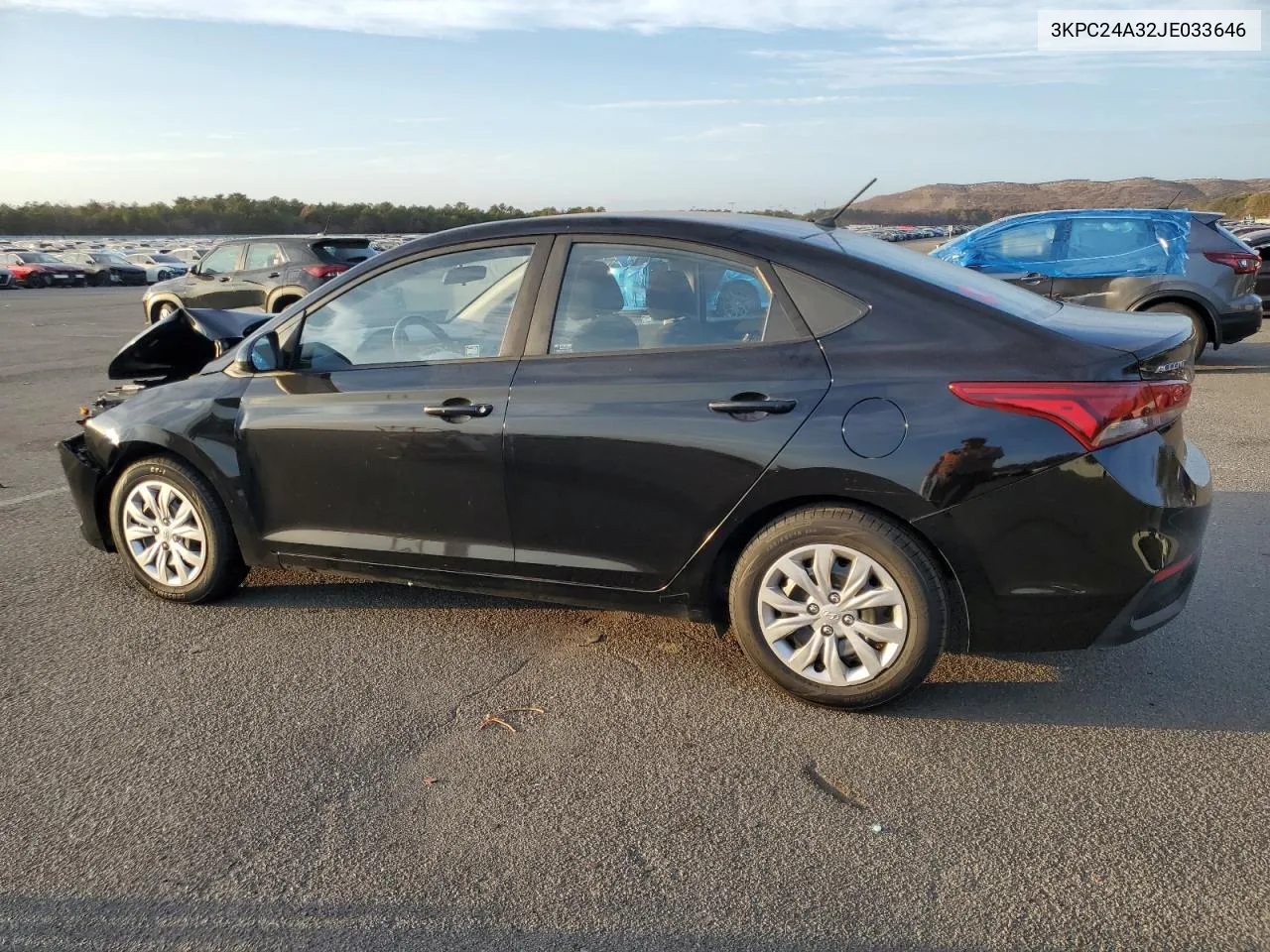 2018 Hyundai Accent Se VIN: 3KPC24A32JE033646 Lot: 78447854