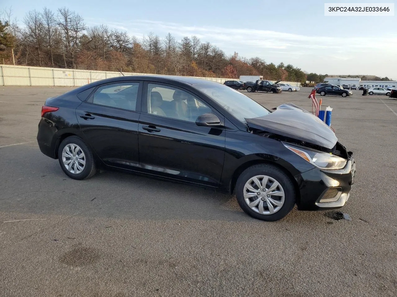 2018 Hyundai Accent Se VIN: 3KPC24A32JE033646 Lot: 78447854