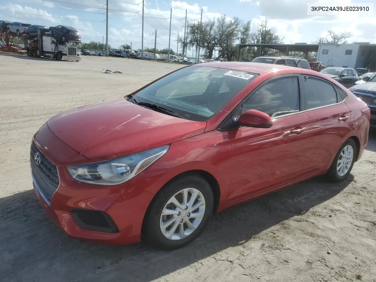 2018 Hyundai Accent Se VIN: 3KPC24A39JE023910 Lot: 78801214