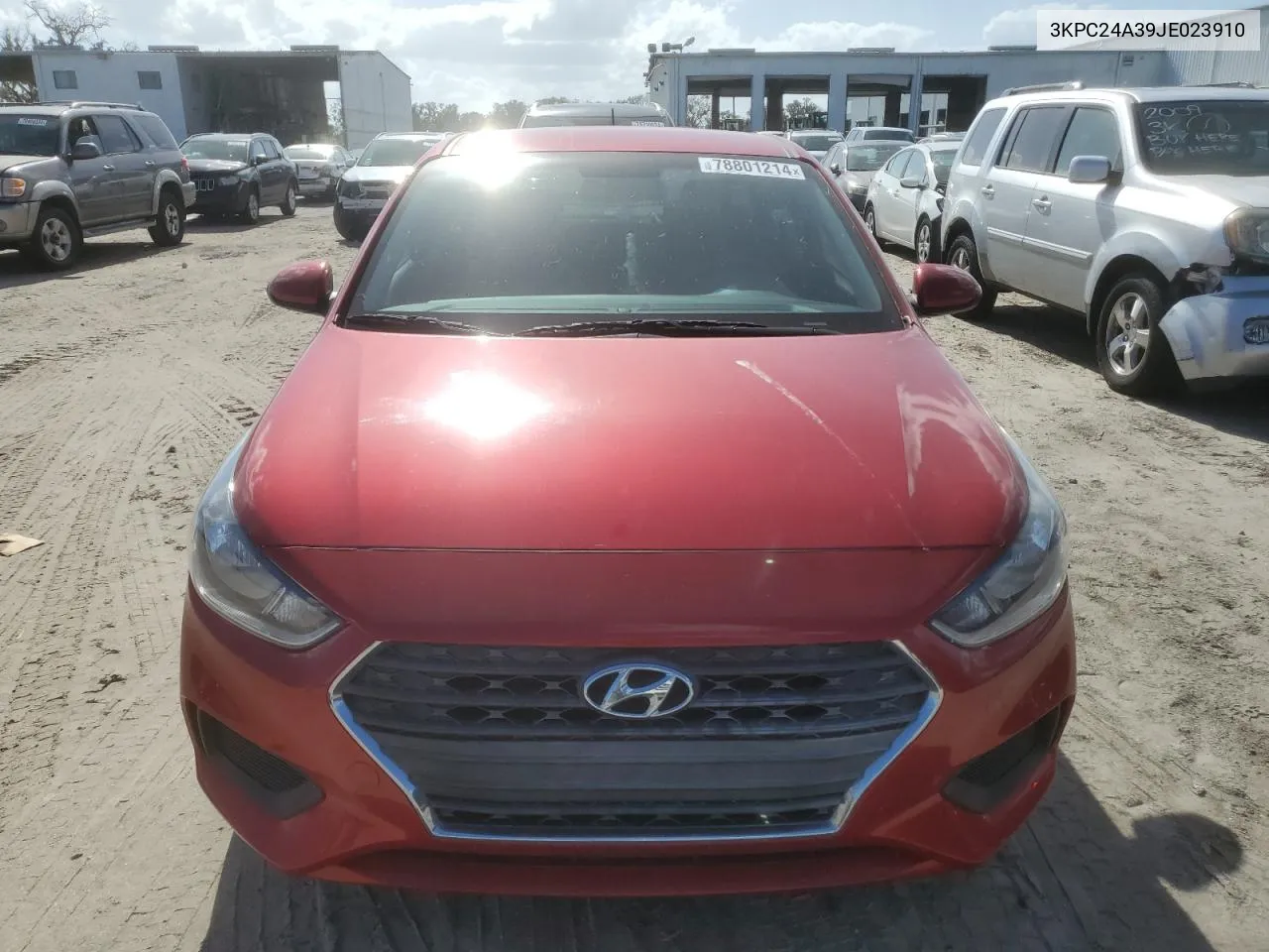 2018 Hyundai Accent Se VIN: 3KPC24A39JE023910 Lot: 78801214